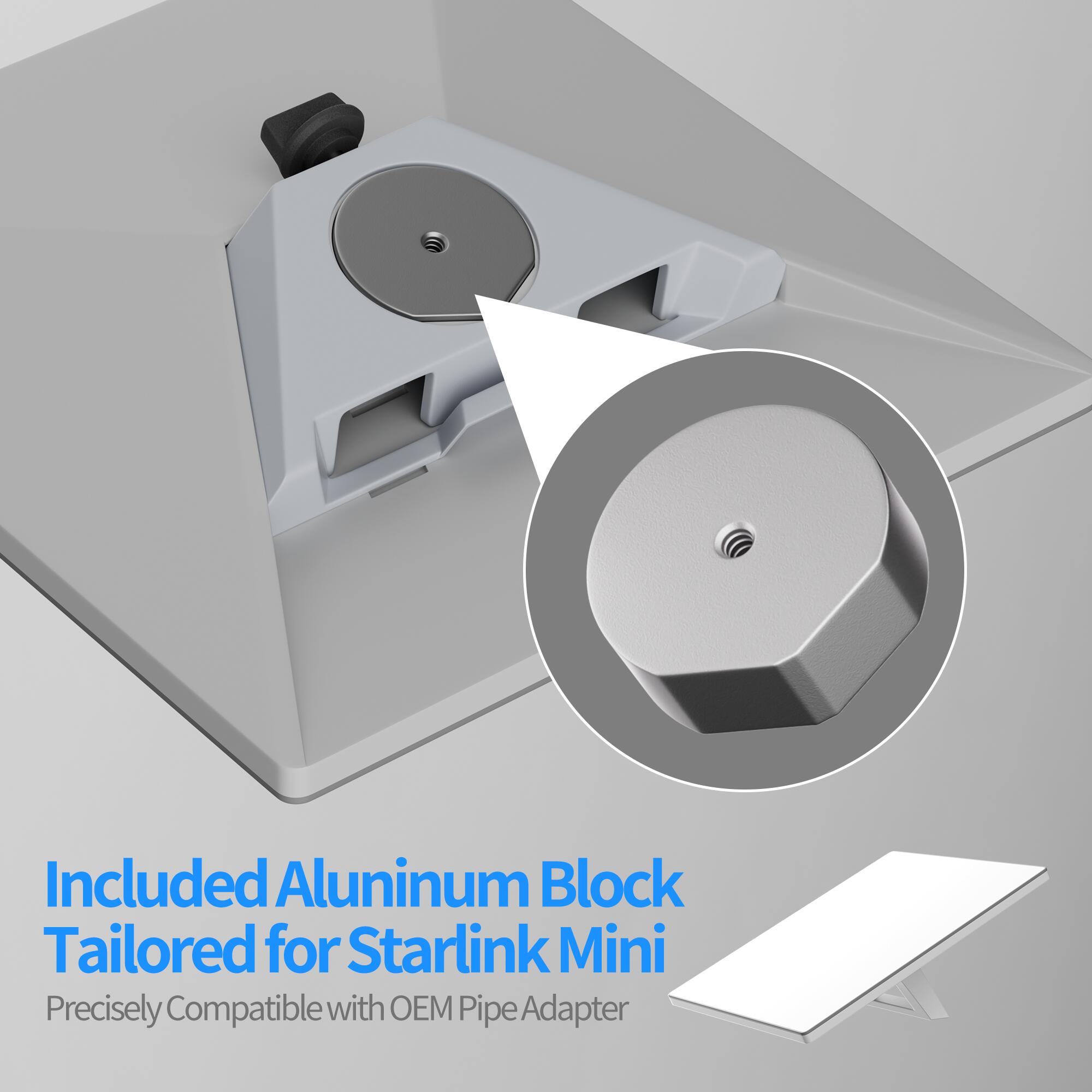 MINI-BR13 7.1″ Starlink Mini Extendable Tripod with Tripod Adapter and Tent Pegs