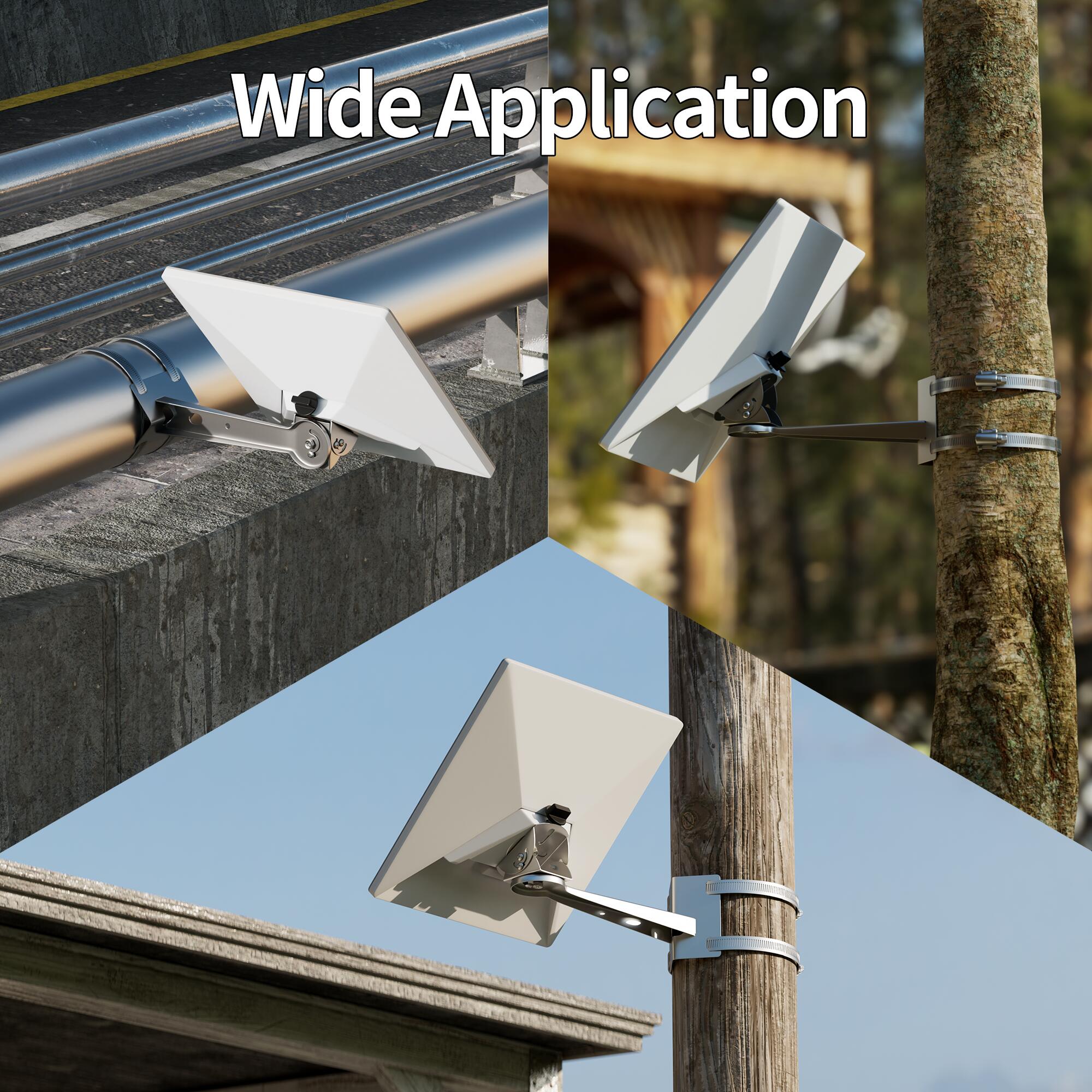 MINI-BR15 Starlink Mini Pole and Beam Mount – Stainless Steel with 360° Adjustable Arm