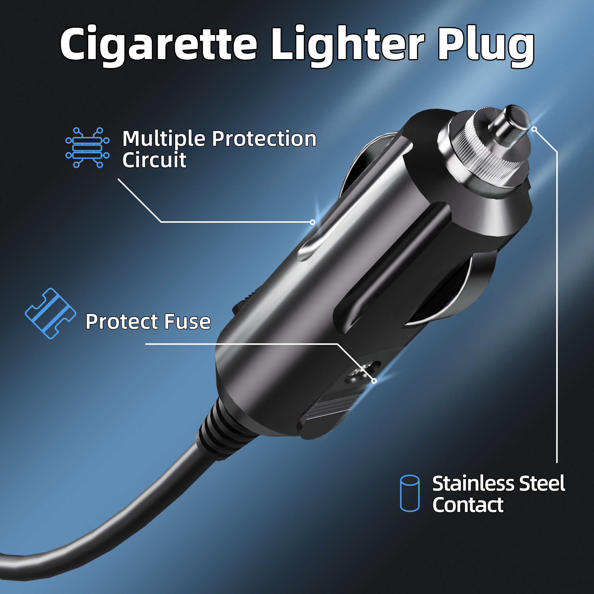 MINI-POW1-CIG1 Starlink Mini 67W Car Charger Cable with DC-to-DC Regulator Converter