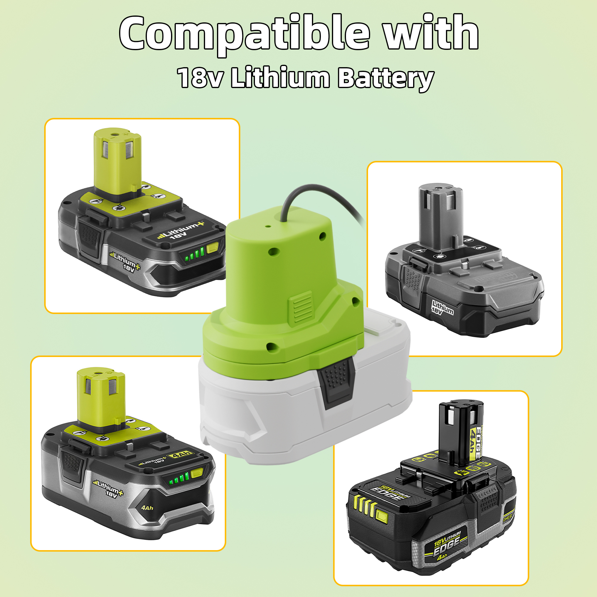 RYB-W1+DC2.1-1M Starlink Mini DC Power Cable with Ryobi 18V Battery Adapter – 3.28FT/1M