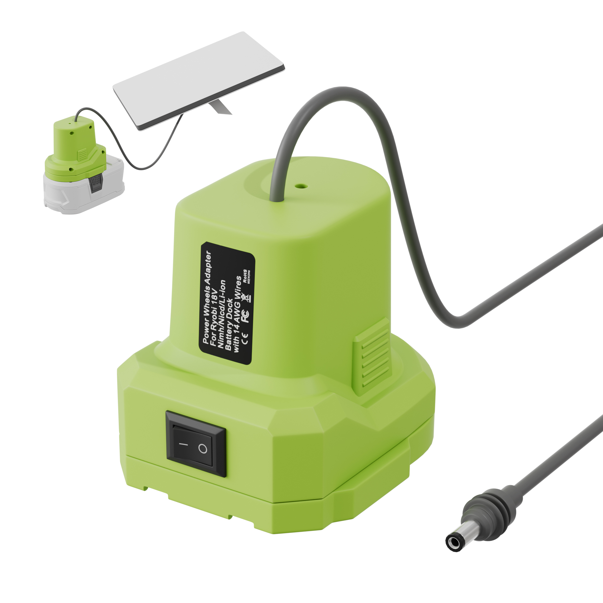RYB-W1+DC2.1-1M Starlink Mini DC Power Cable with Ryobi 18V Battery Adapter – 3.28FT/1M