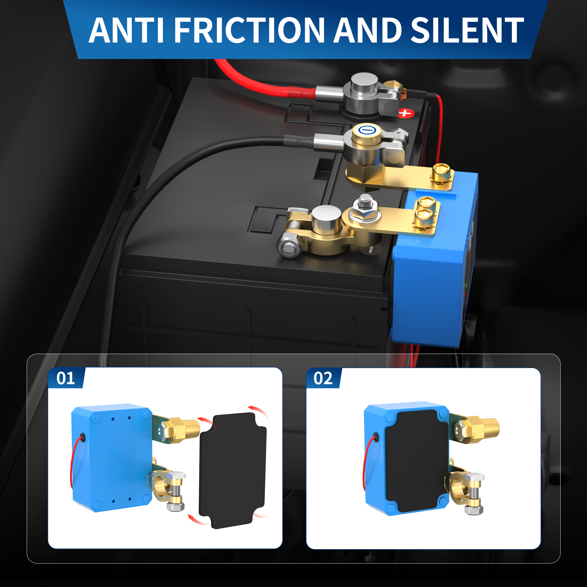 RL-240A-RCM4 240A 12V/24V Side Mount Remote Battery Disconnect Switch with 1000A CCA