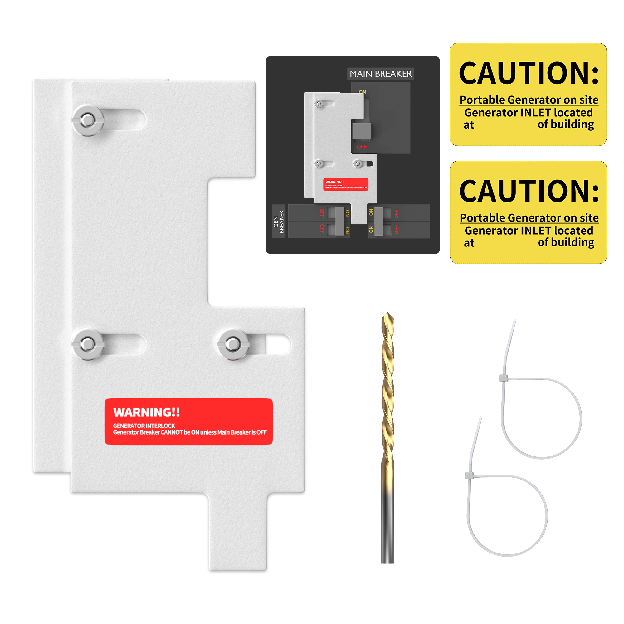 GE-3 Generator Interlock Kit – General Electric GE 150/200A, 2-1/2″ Spacing – GL-15