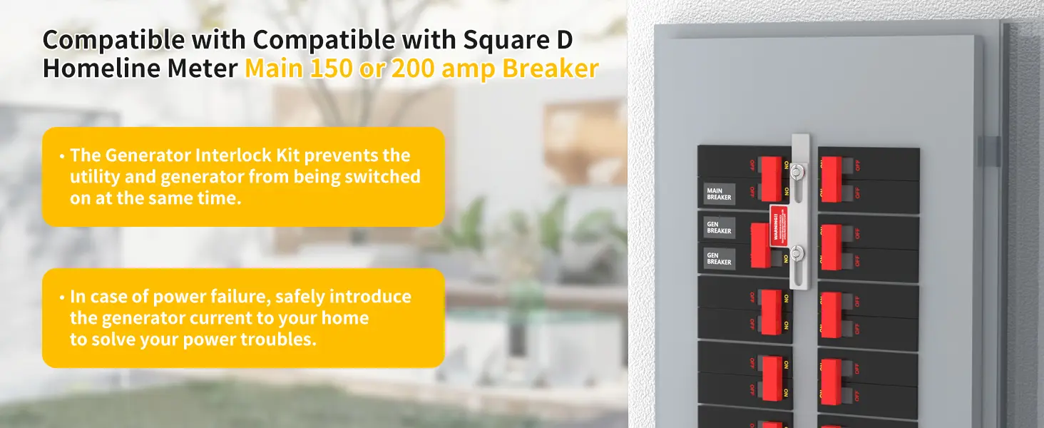 Generator Interlock Kit Compatible With Square D QO Oman - View #3