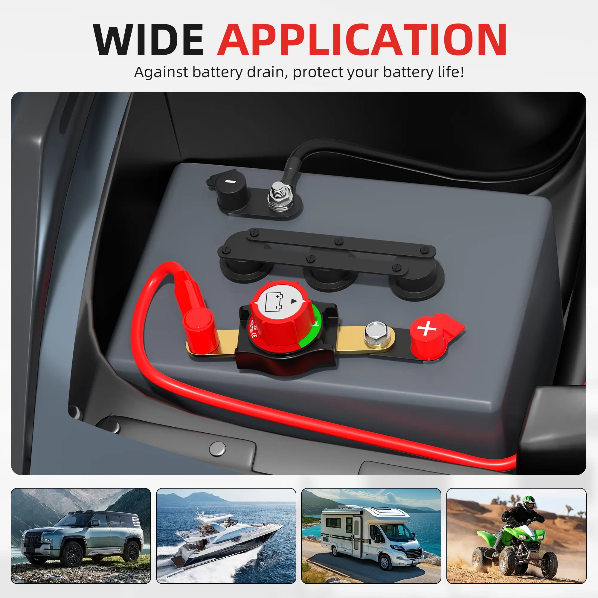 275A 12-48VDC ON-OFF Side Post Battery Master Disconnect Switch, image size:2000x2000