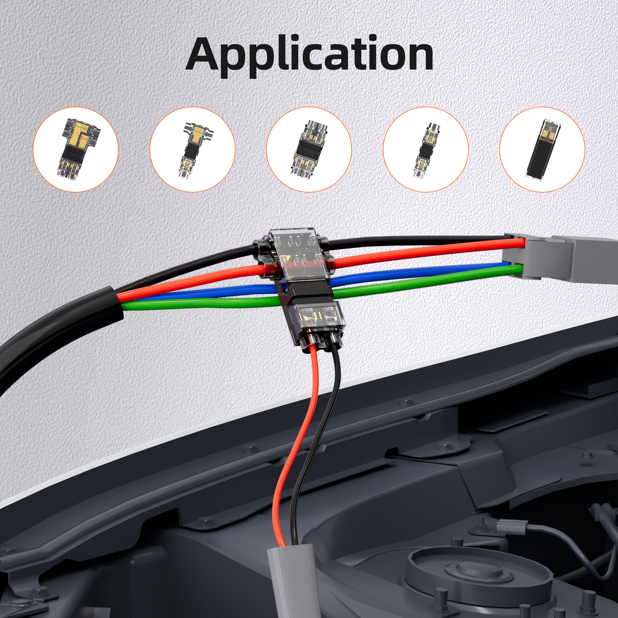 C1#2-44PCS Low Voltage Wire Connector Kit – Solderless T-Tap & I-Tap Assortment – 24-20 AWG Electrical Splice