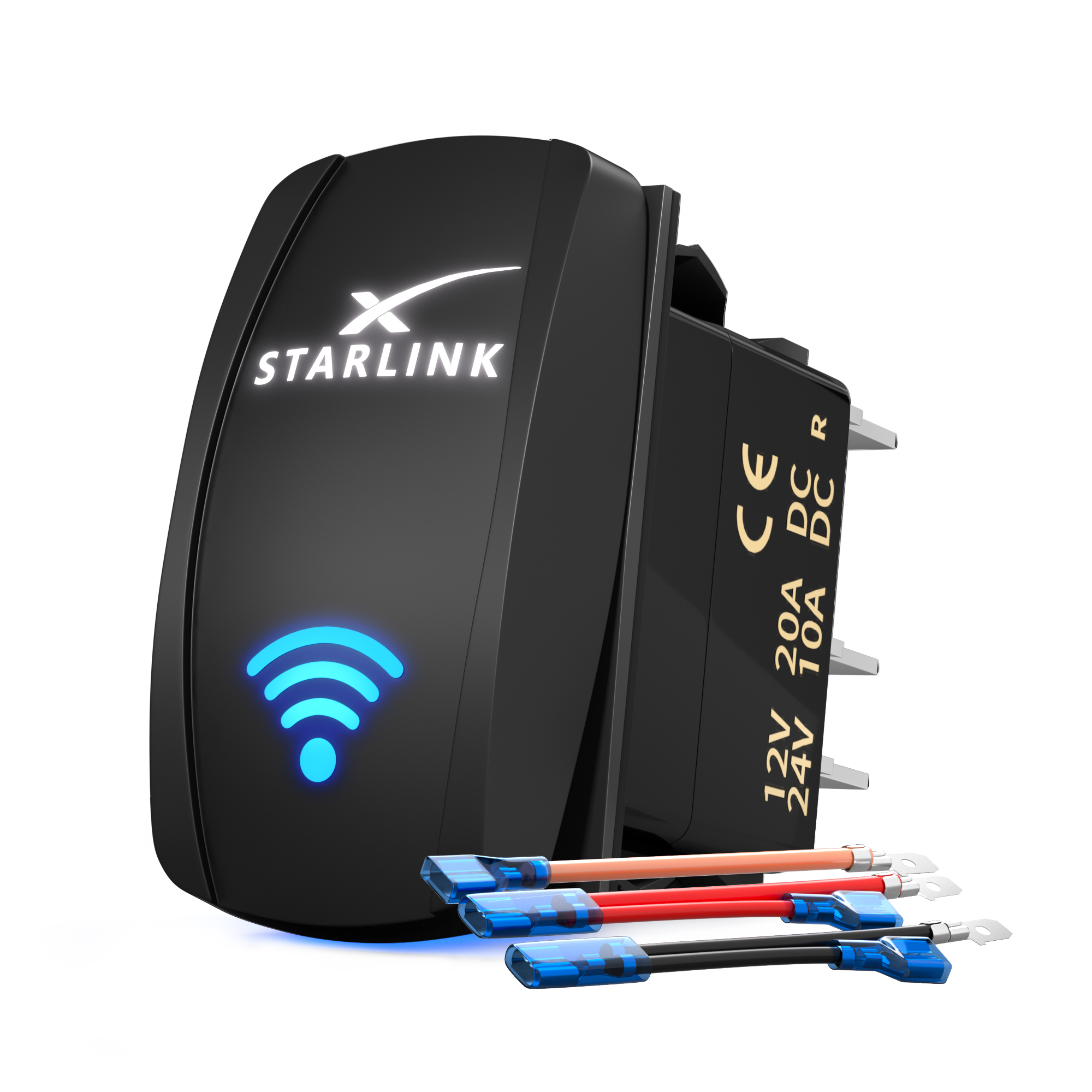 DR-A11L25ABL-STARLINK Starlink Symbol Rocker Switch – 5Pin Laser ON OFF with Jumper Wire Set