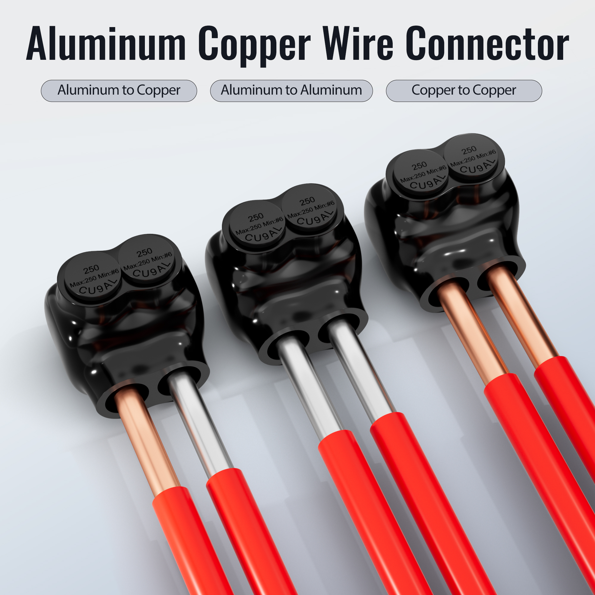 ITC-102-4/0AWG 250 MCM – 6 AWG 2-Port Single-Sided Entry Pre-Insulated Connector