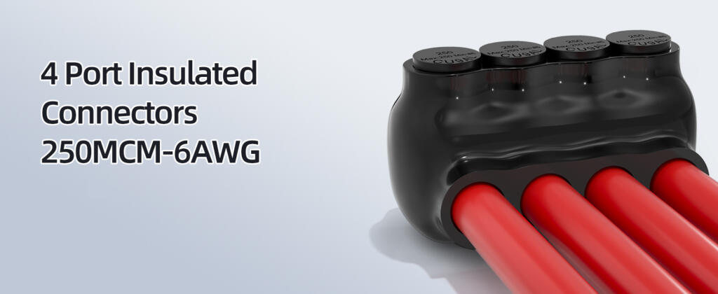 250 MCM - 6 AWG 4 Port Single-Sided Entry Insulated Multi Tap Connector