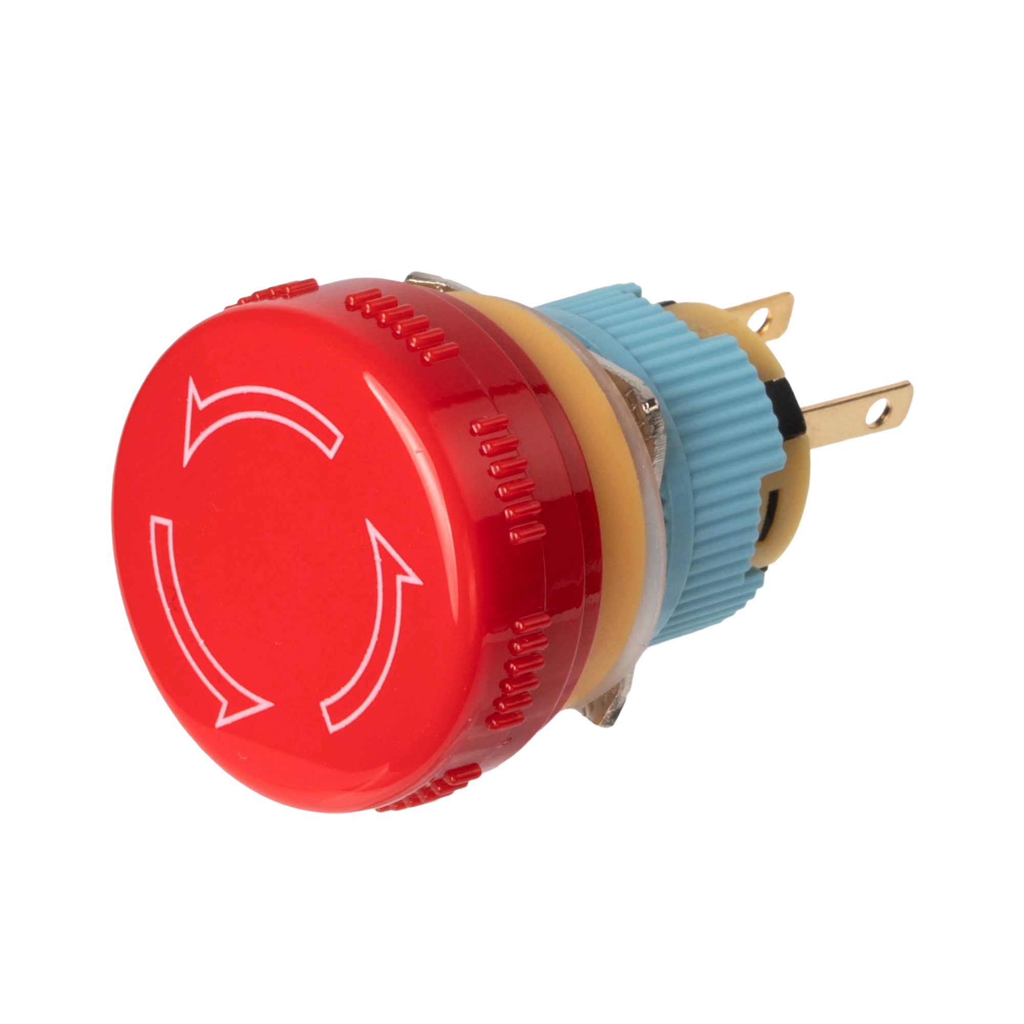 A16-01SR-F 16mm Small Flat Head Emergency Stop Button | Twist-to-Reset, 1NC, IP65