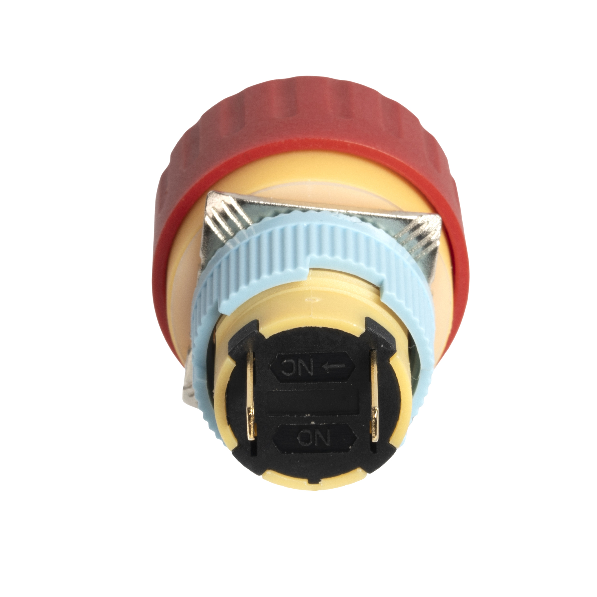 A16-01SR-J 16mm Industrial E Stop Button Switch | Prominent Arrow Head Design, IP65 Twist Reset, 1NC