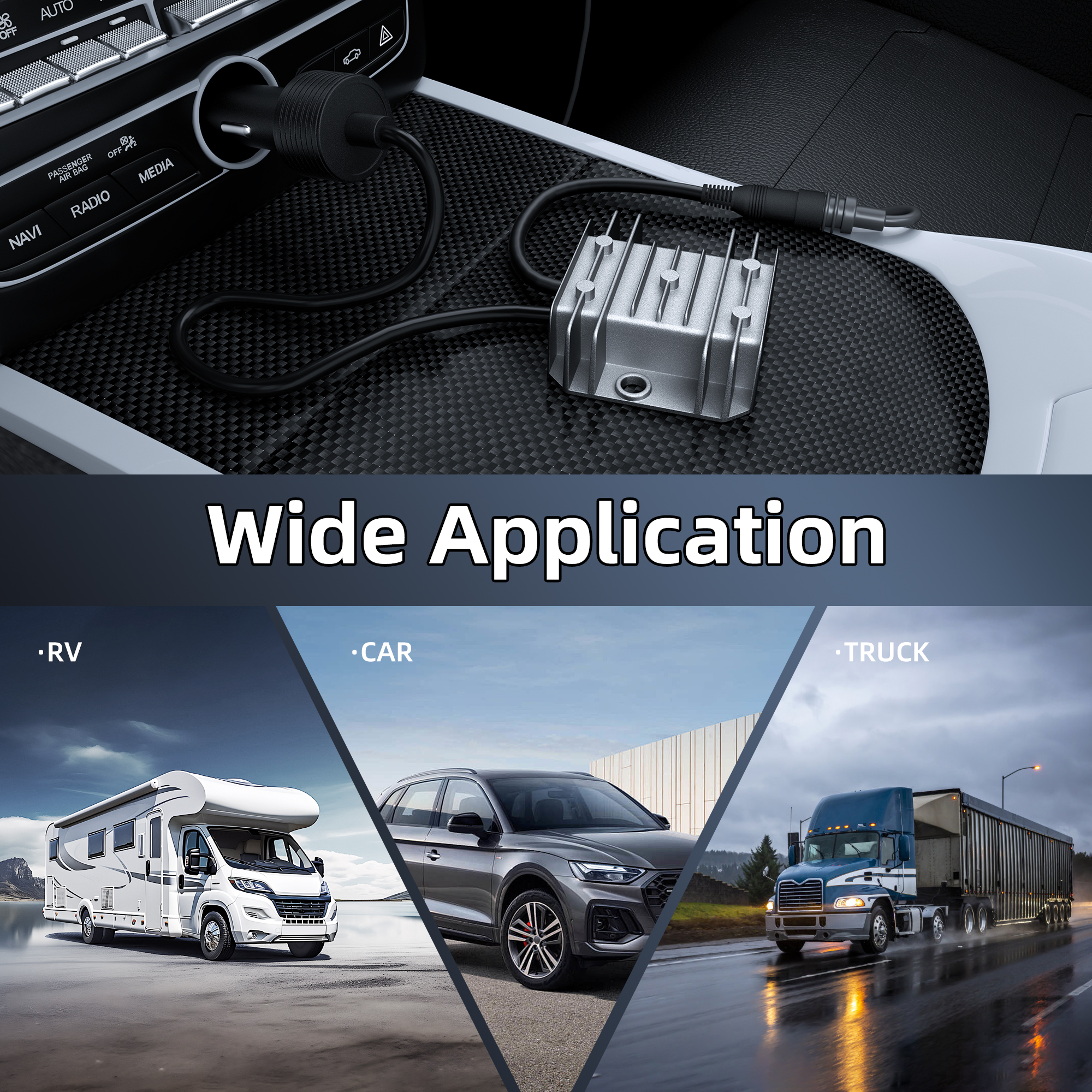 DC-DC30V3.5A-DR-14 Starlink Mini Car Charger with 12V/24V to 30V Step-Up Power Cable 3.6A Vehicle Accessory Plug