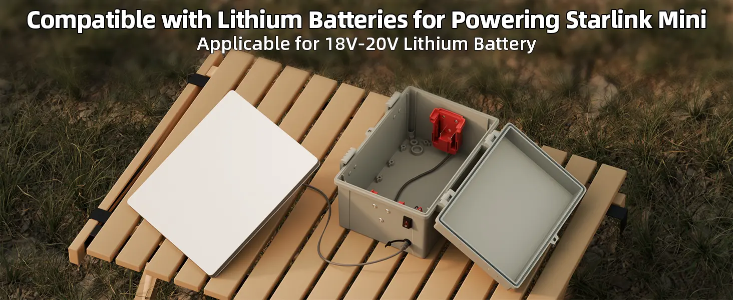 Starlink Mini Dual Milwaukee 18V/20V Battery Adapter Box With DC