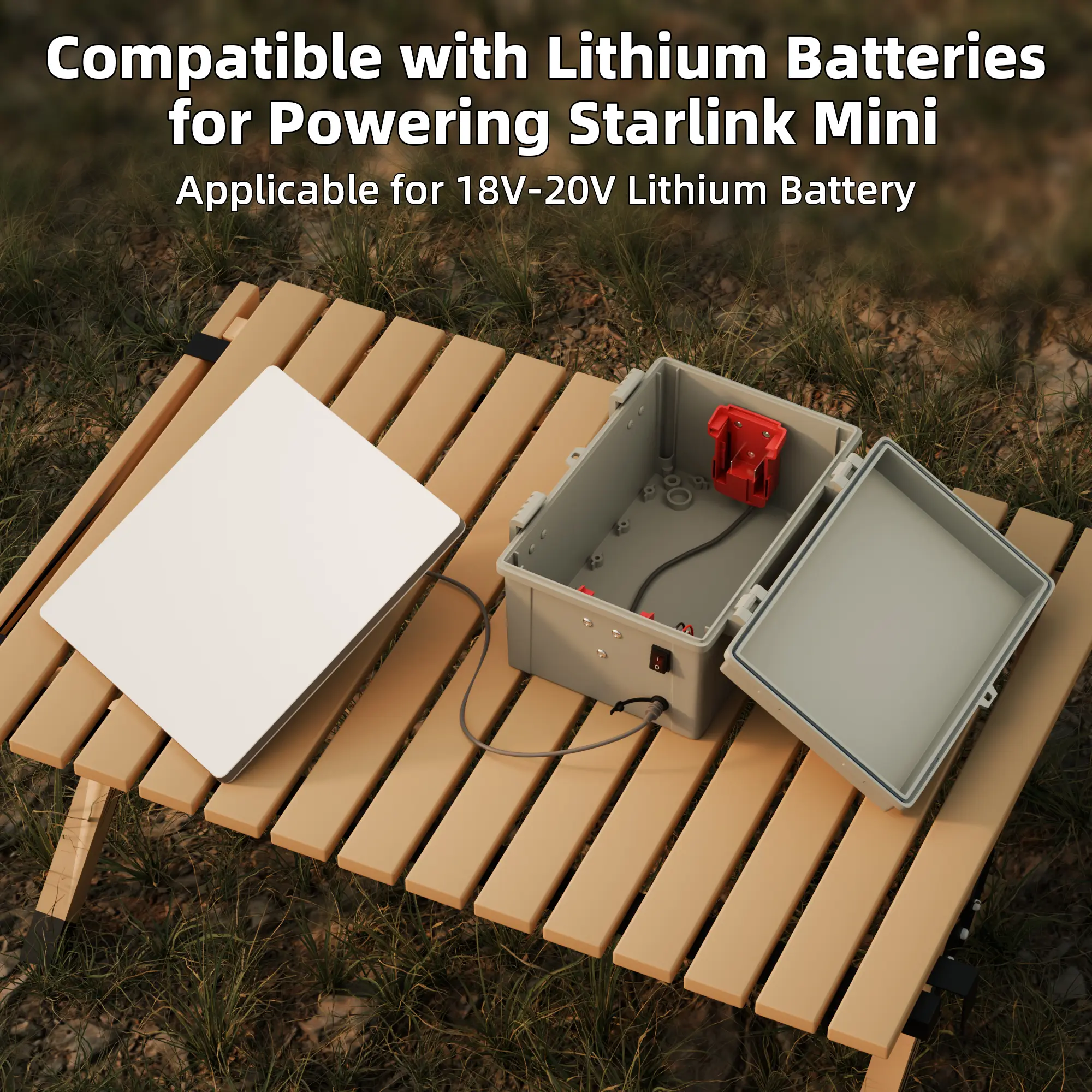 Starlink Mini Dual Milwaukee 18V/20V Battery Adapter Box With DC
