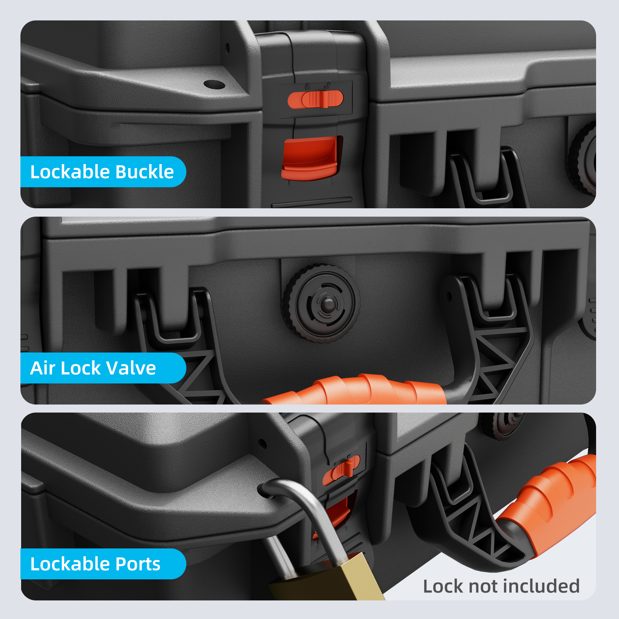 MINI-BAG2-GRAY Starlink Mini Medium Grey Hard Case Protection & Organized for Original Accessories
