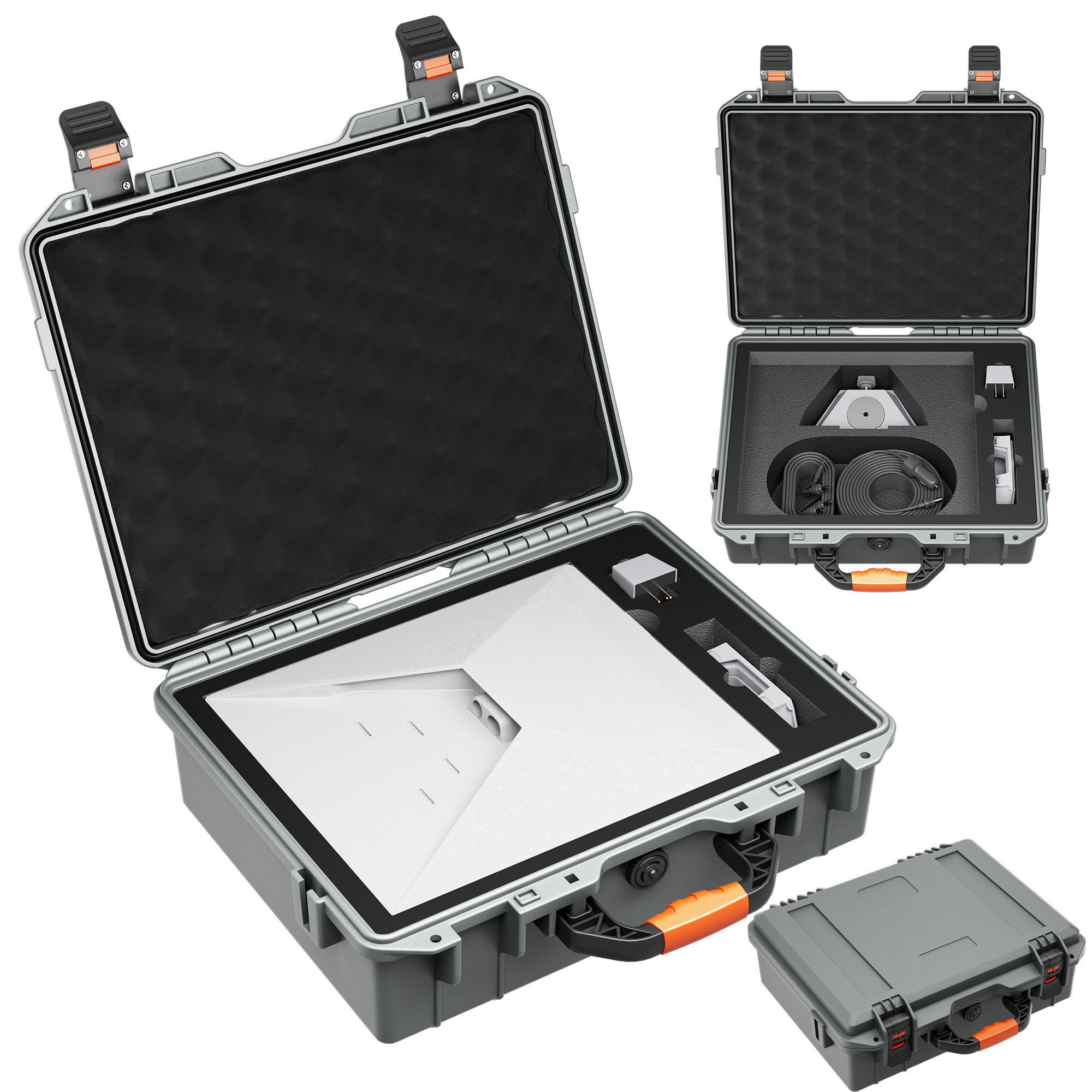 MINI-BAG2-GRAY Starlink Mini Medium Grey Hard Case Protection & Organized for Original Accessories