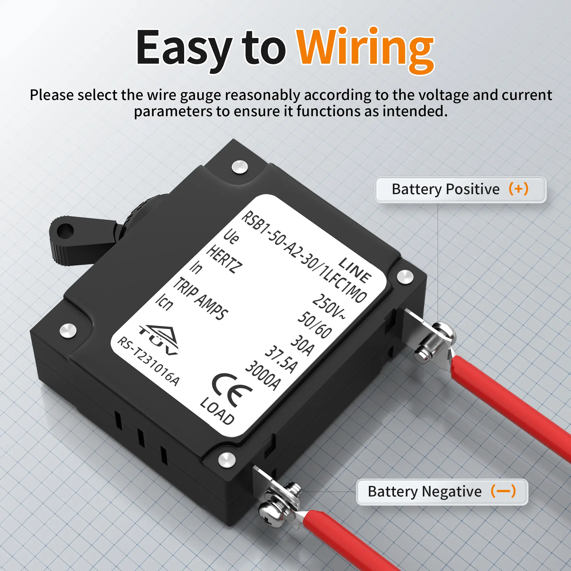 80V DC / 240V AC 30A Single Pole Hydraulic Magnetic Circuit