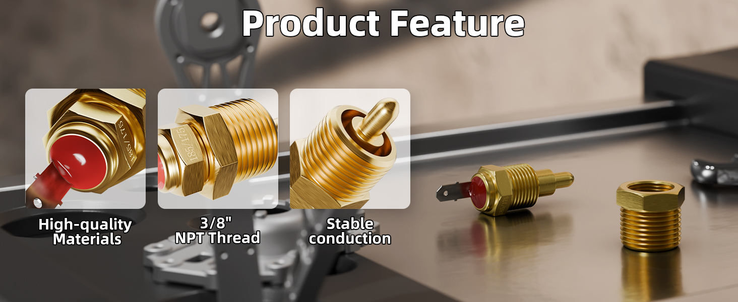 thumbnail image 2 of MFA108 185°F Temperature Switch - 3/8" NPT For Carbureted Engines, Replacement Part 2 of 10