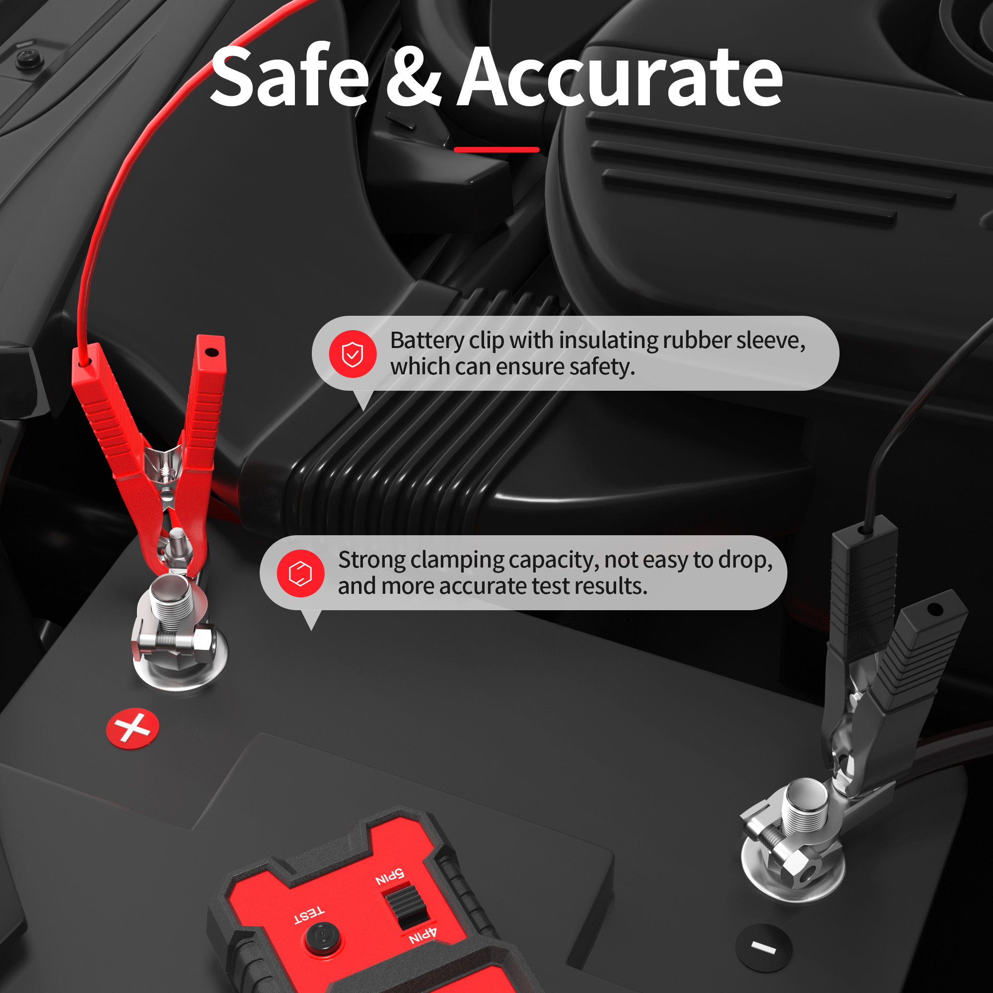 CRT-707 Automotive Relay Tester for 12 Volt 4 and 5 Pin Relays with LED Indicator