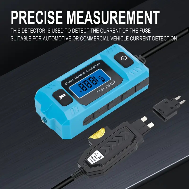 CNBJ-611 20A 48V DC Digital Automotive Fuse Current Tester with LCD Display and Built-in Lighting
