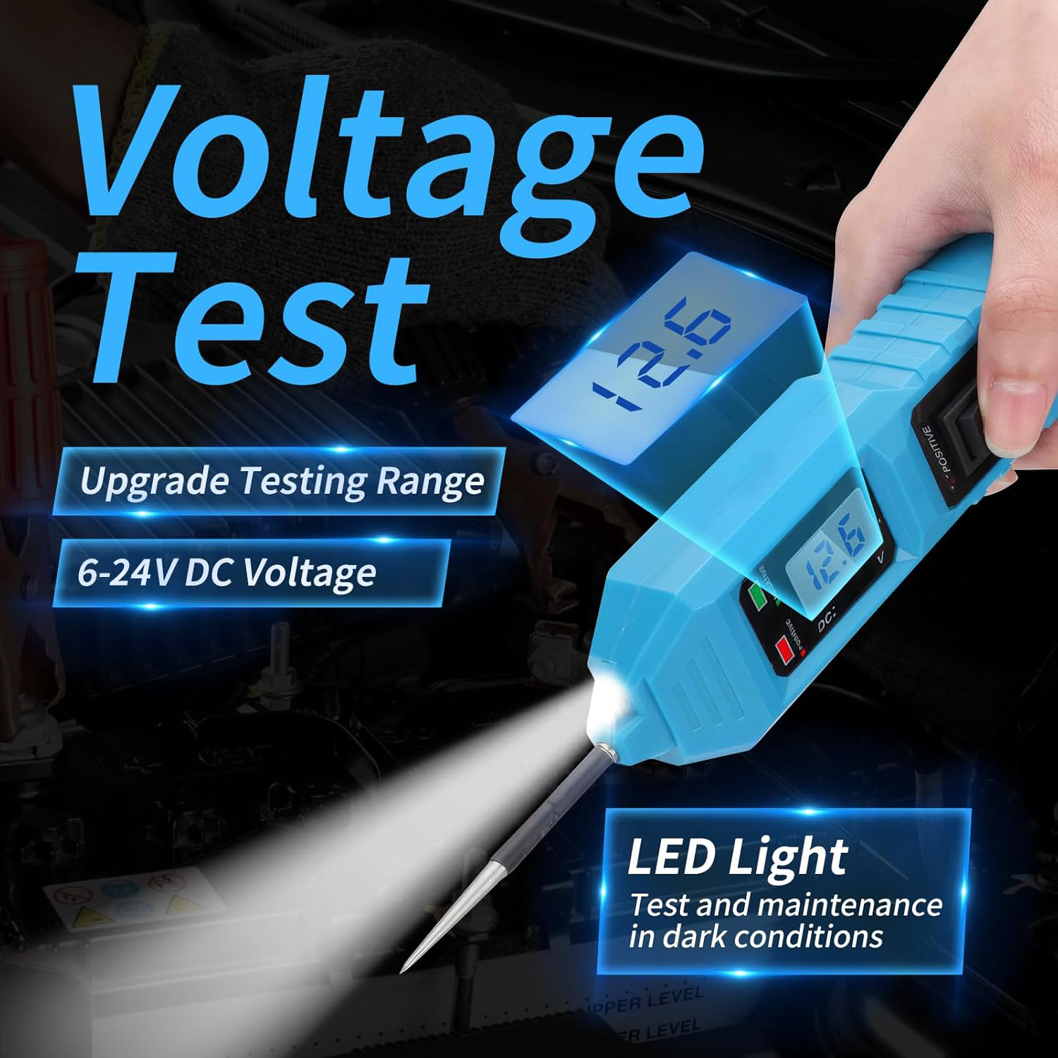 CNBJ-823 6V-24V DC Automotive Power Probe Circuit Tester All-in-One Diagnostic Tool with Component Activation & LCD Display