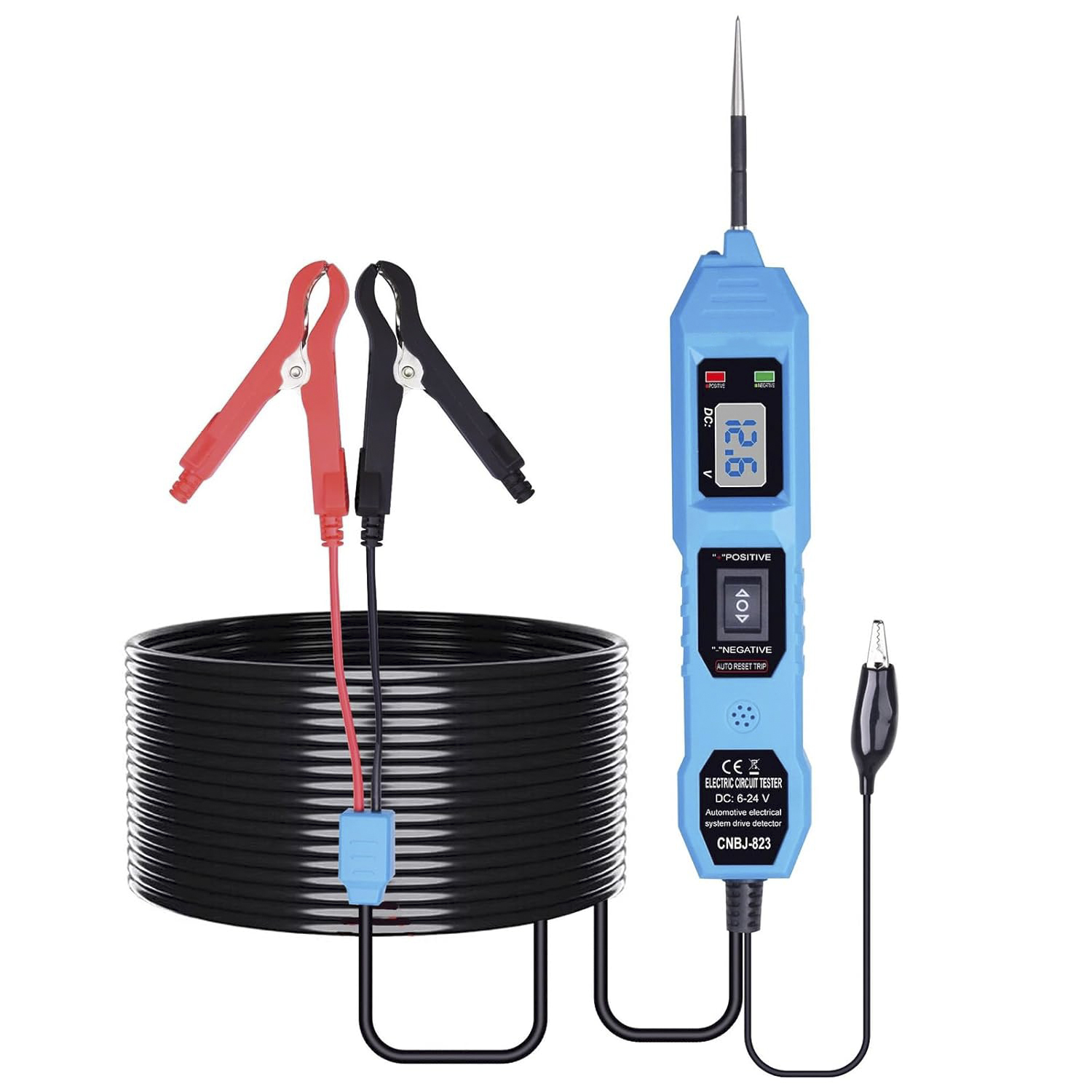 CNBJ-823 6V-24V DC Automotive Power Probe Circuit Tester All-in-One Diagnostic Tool with Component Activation & LCD Display