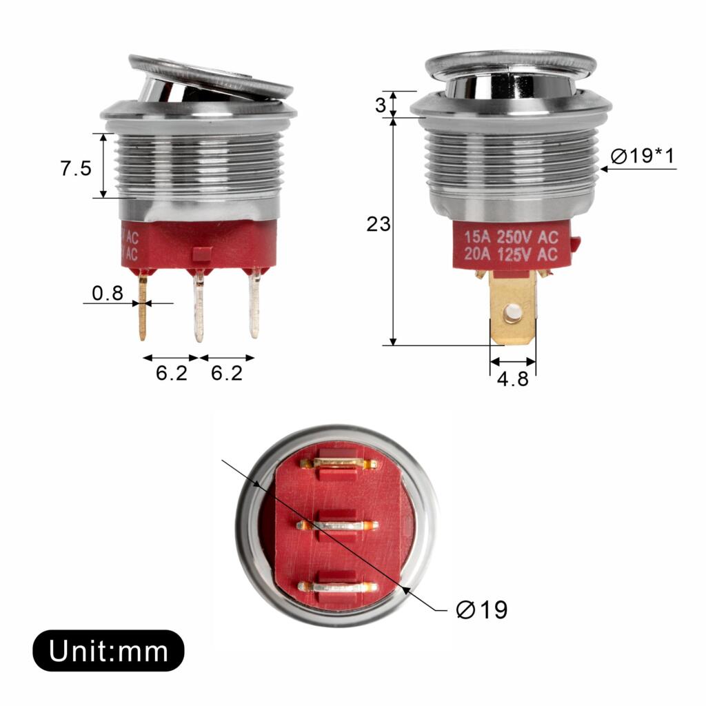 Interruttore A Bilanciere KCD1 Goobetter ON-OFF LED Illuminato - Impermeabile 10A AC