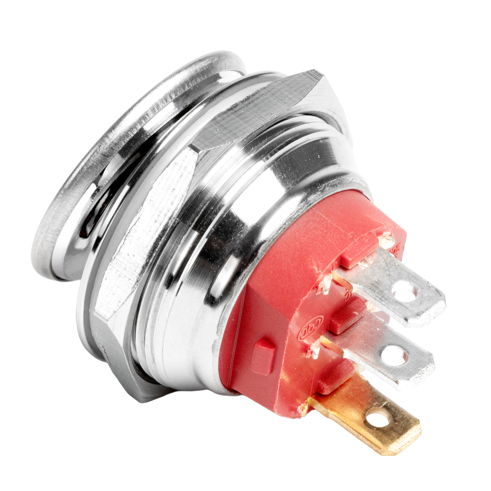 KCD2-201NM-25MM 20A SPST Stainless Steel Round Rocker Switch with Lighted Customize Logo
