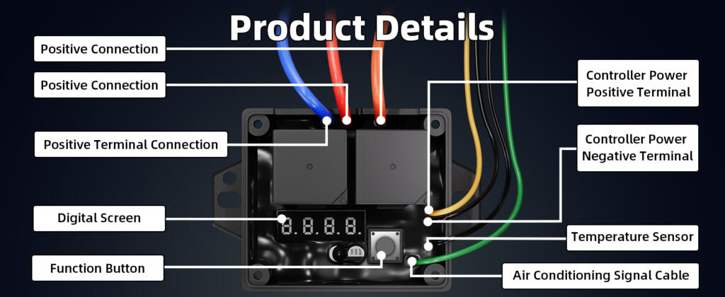 Digital Engine Fan Controller Kit For 12V/24V Systems Thermostatic ...