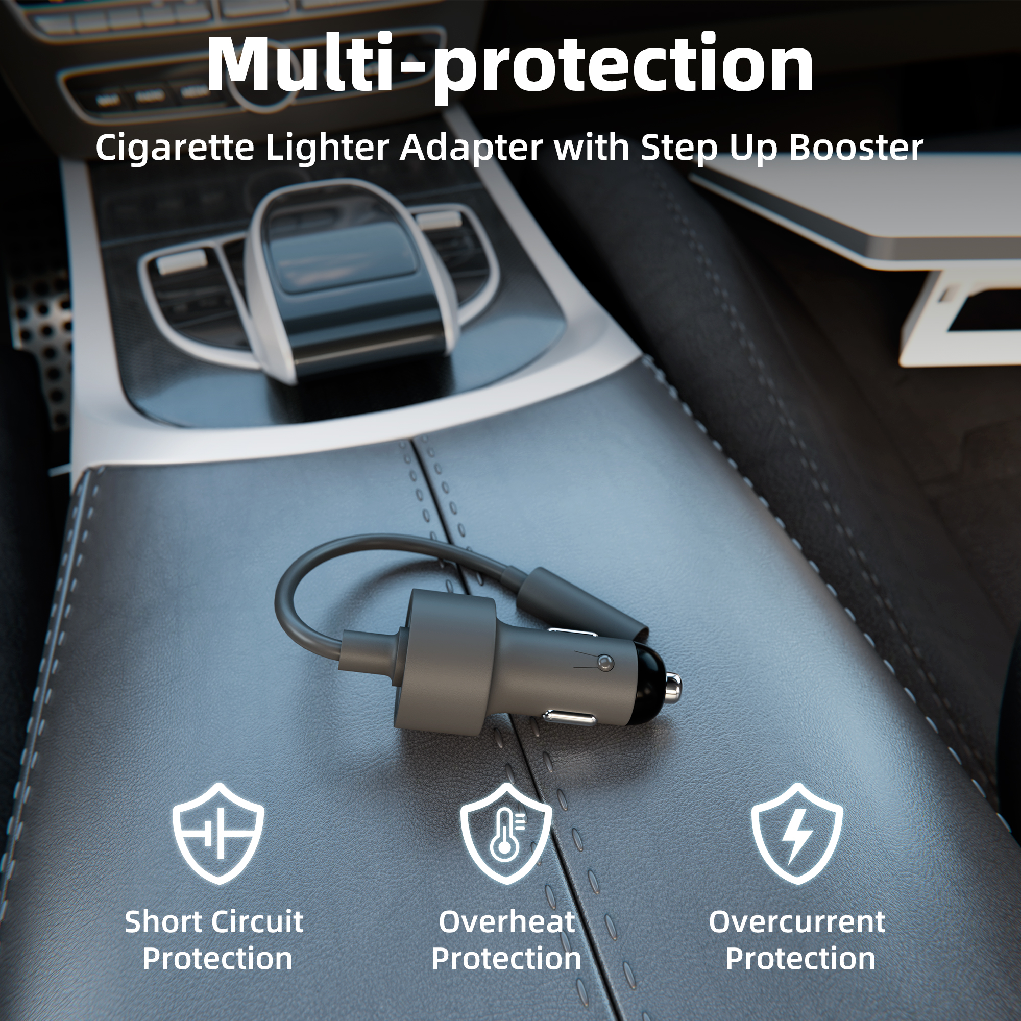 MINI-DCF-CIG5 Starlink Mini Car Power Adapter Cigarette Lighter Plug with 12V/24V to 20V DC Converter for DC Cable