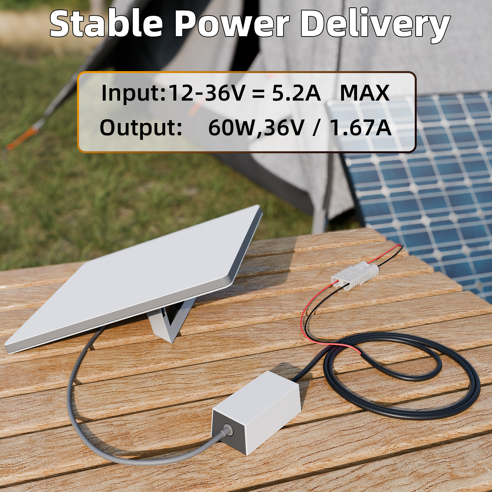 MINI-POW-AP50 Starlink Mini DC Power Converter with Anderson Plug 12V-36V to 36V Step-Up for RV, Solar, Off-Grid Use