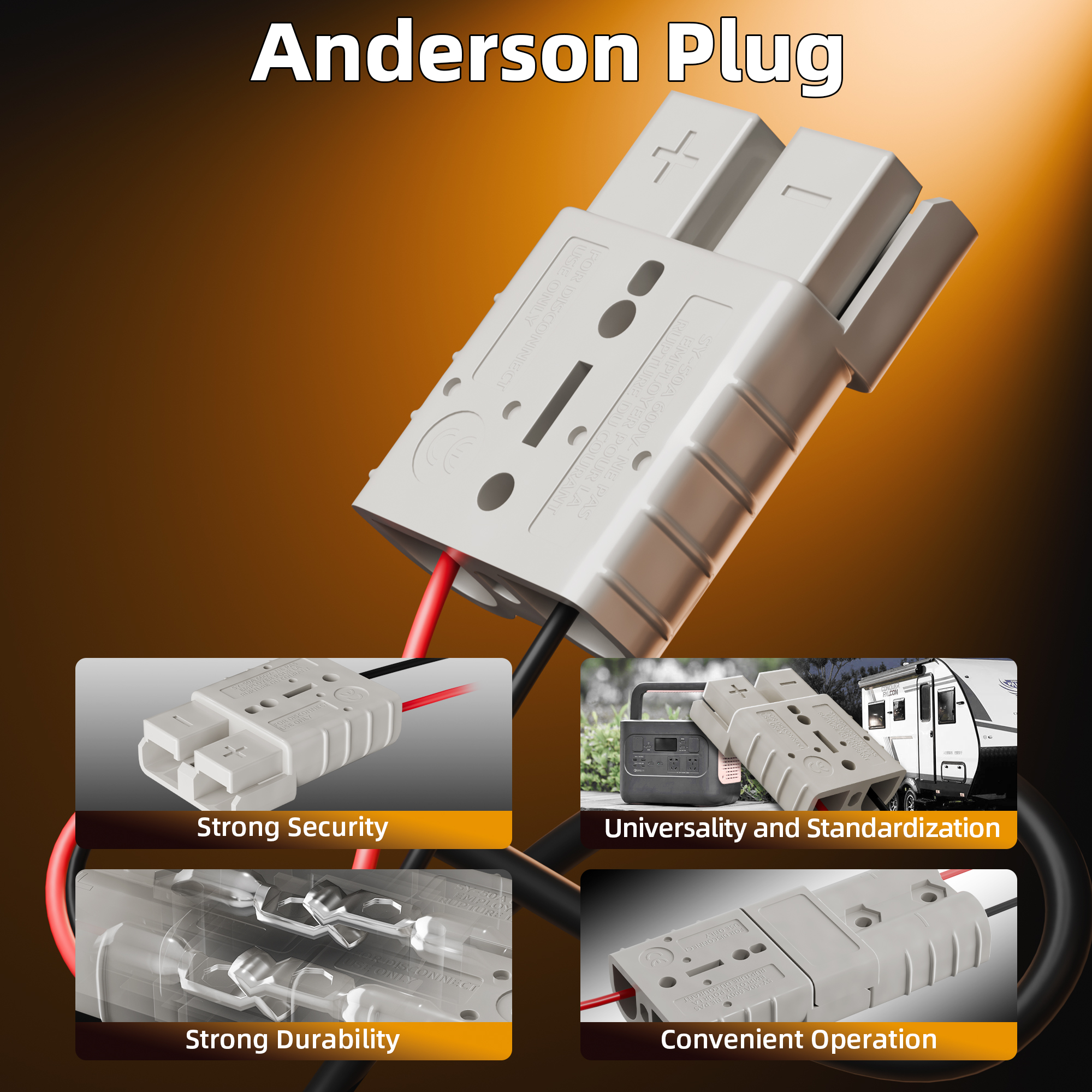 MINI-POW-AP50 Starlink Mini DC Power Converter with Anderson Plug 12V-36V to 36V Step-Up for RV, Solar, Off-Grid Use