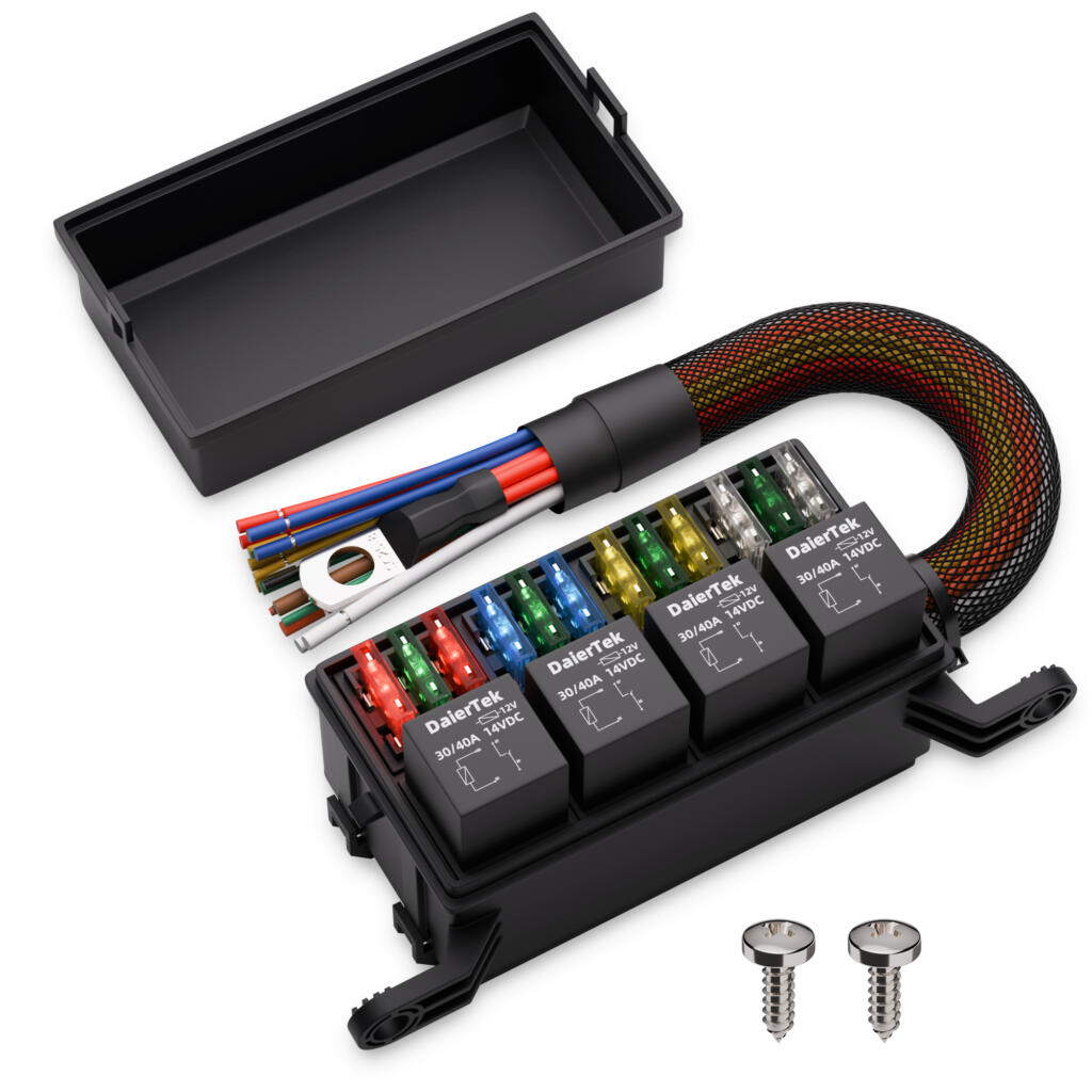 Automotive Pre-Wired Fuse and Relay Box 4-Way
