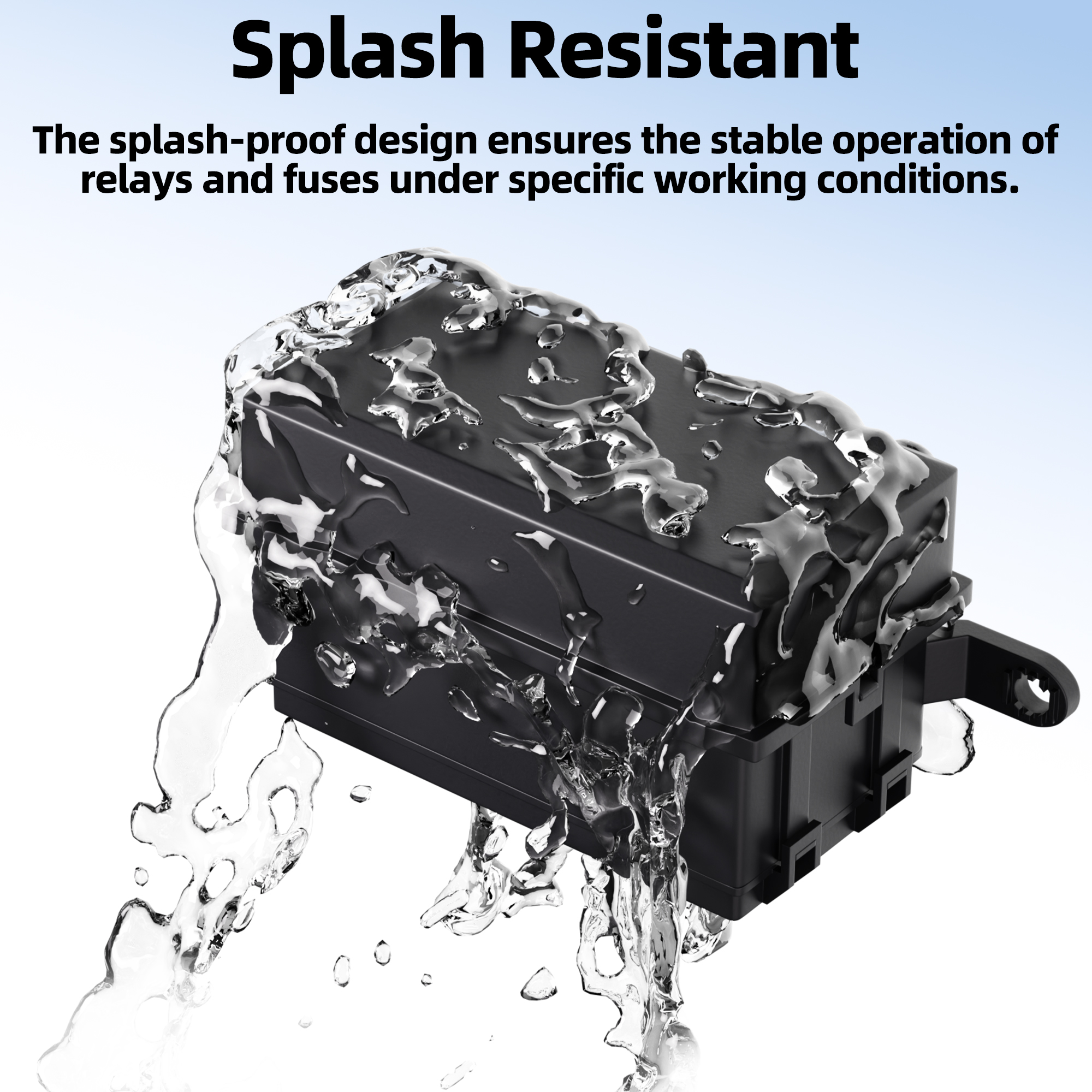 RB-R4F12-W2-4P Pre-Wired Fuse and Relay Box 12-Slot ATO/ATC Fuse Block for Marine & Automotive