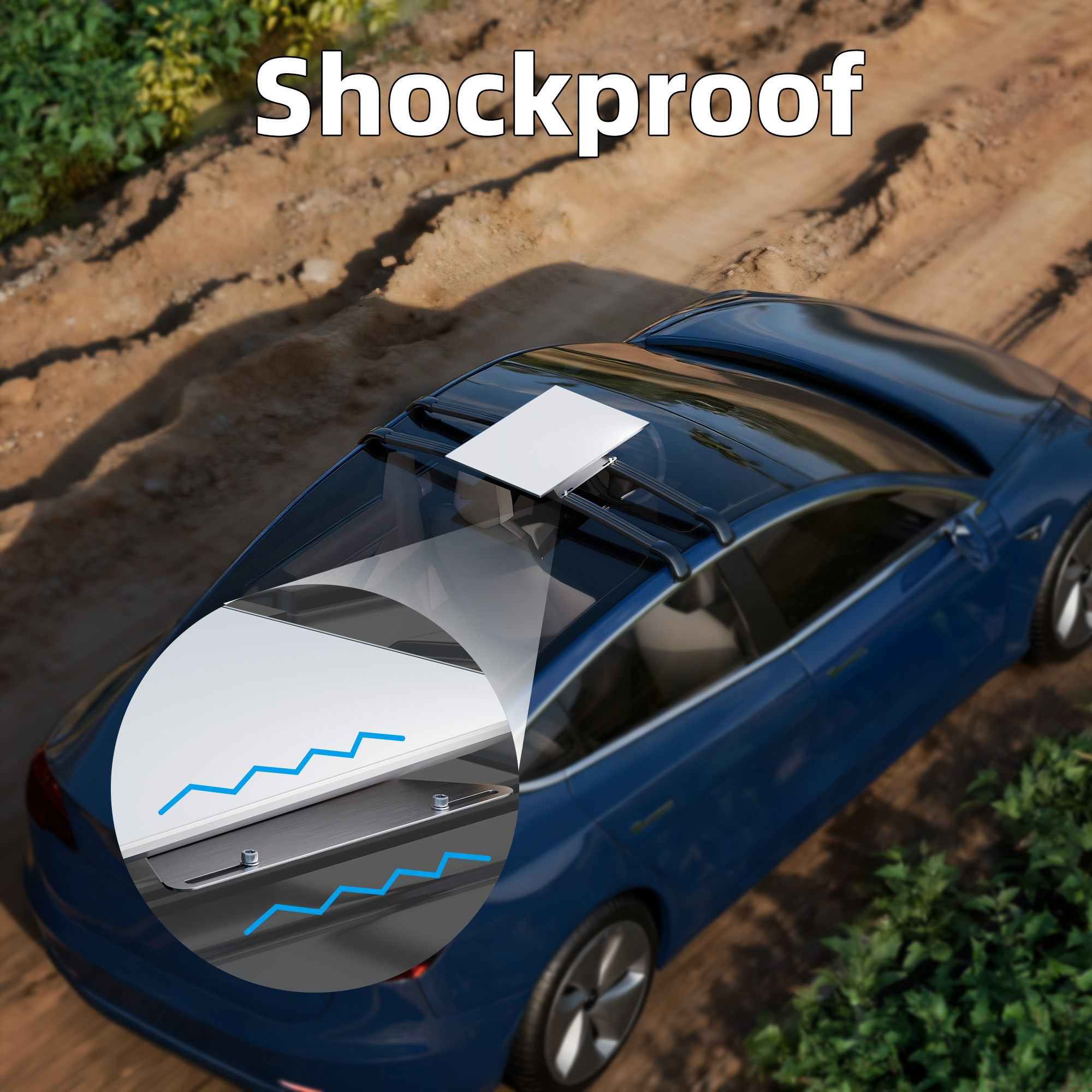 GEN3P-BR1 Starlink Flat High Performance (Gen 3) Roof Rack Mount Stainless Steel Bracket for Vehicle Crossbars