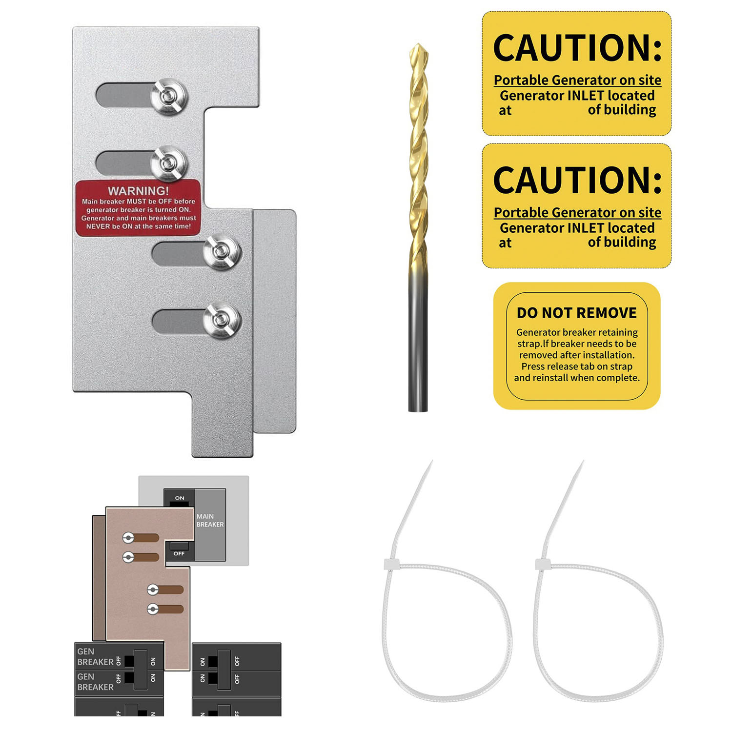 EAT-CH5 Generator Interlock Kit – Eaton Cutler Hammer 150A/200A, 2-1/4″ Spacing – GL-11