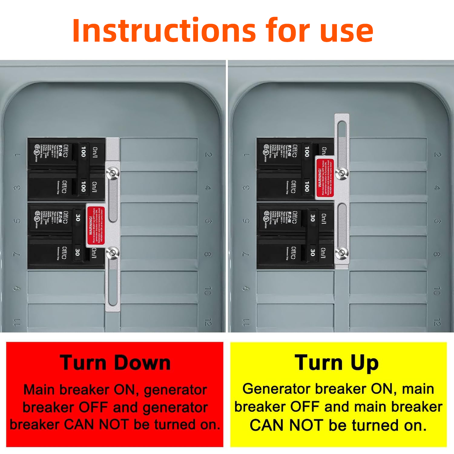 BR-100 Generator Interlock Kit – Eaton Cutler Hammer BR Series 100A/125A – GL-17