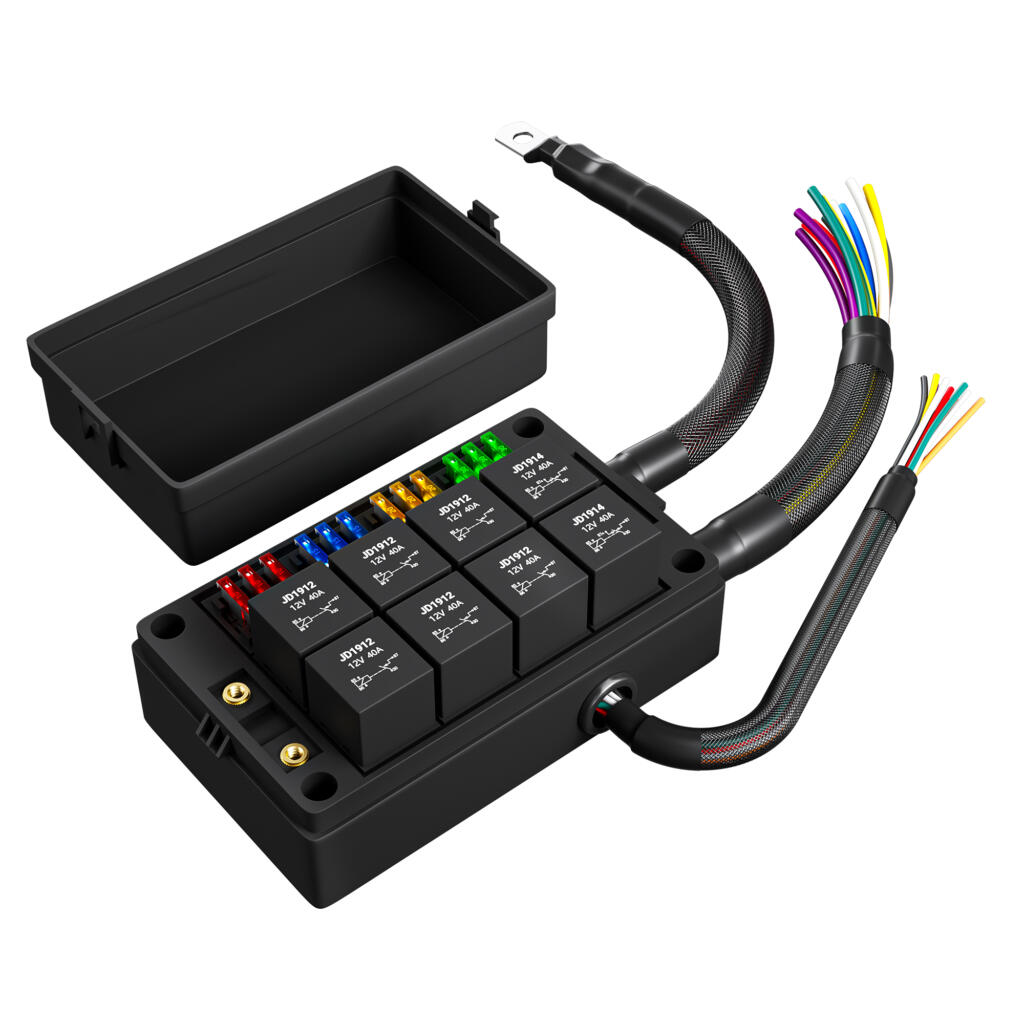 Pre-Wired Relay Fuse Box Kit 8-Slot