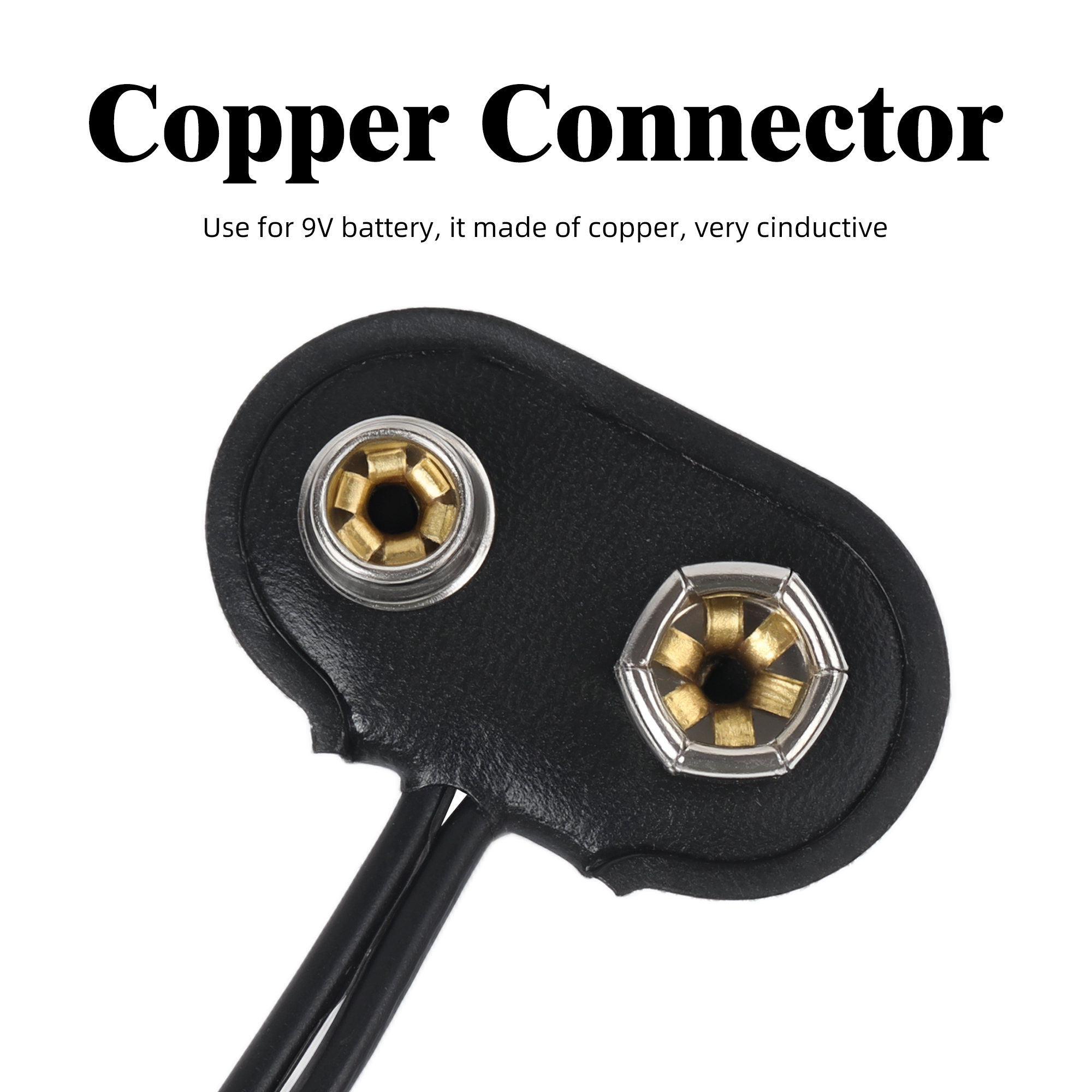 DCK9 9V Battery to DC Plug Adapter (Center Negative) | 5.5×2.1mm Power Cable for Guitar Pedals, Arduino, DIY Projects