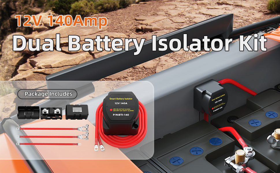 12V 140Amp Dual Battery Isolator Kit