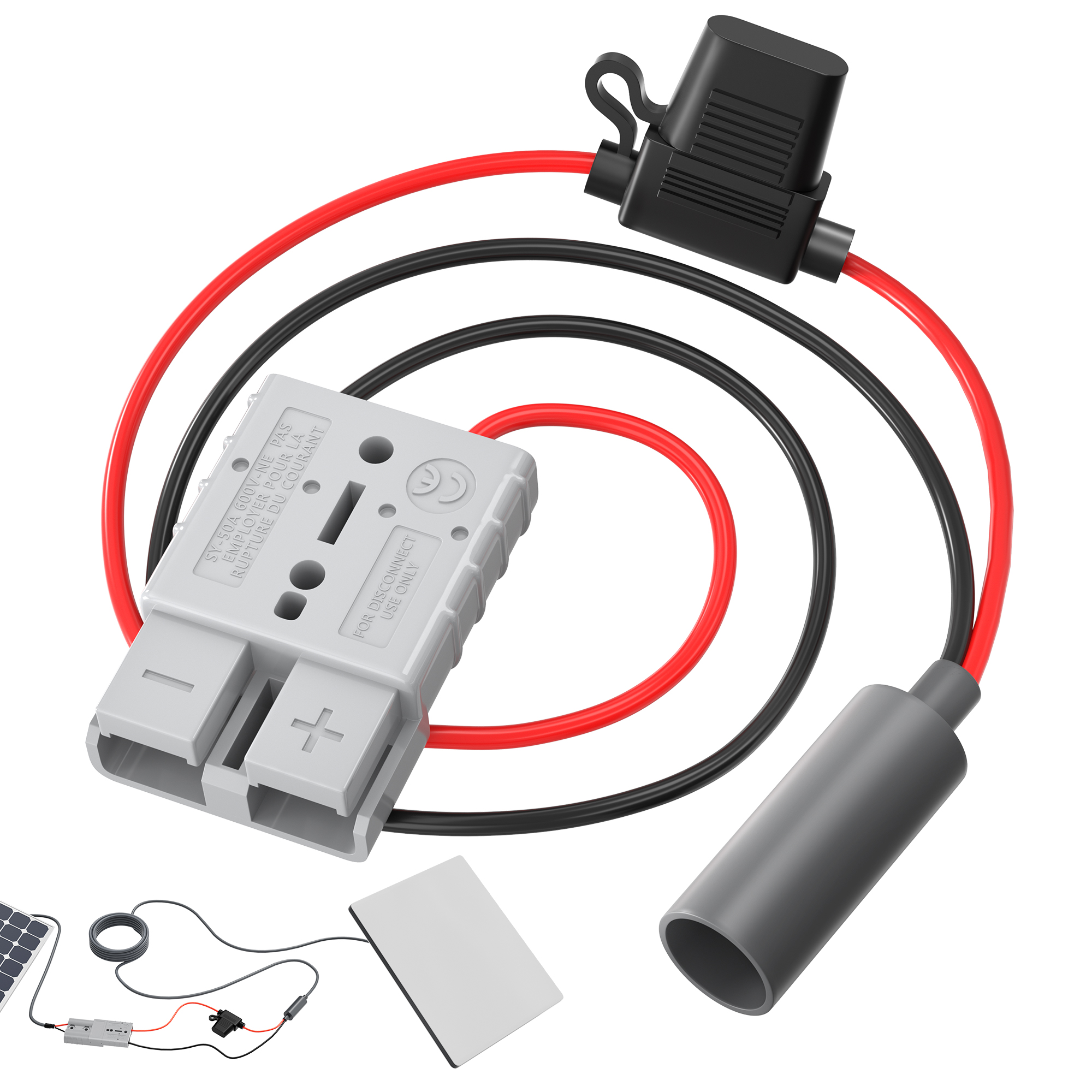 Pair of Anderson Battery Connector SB50A 50 Amp Connectors Grey Plug Terminal eB