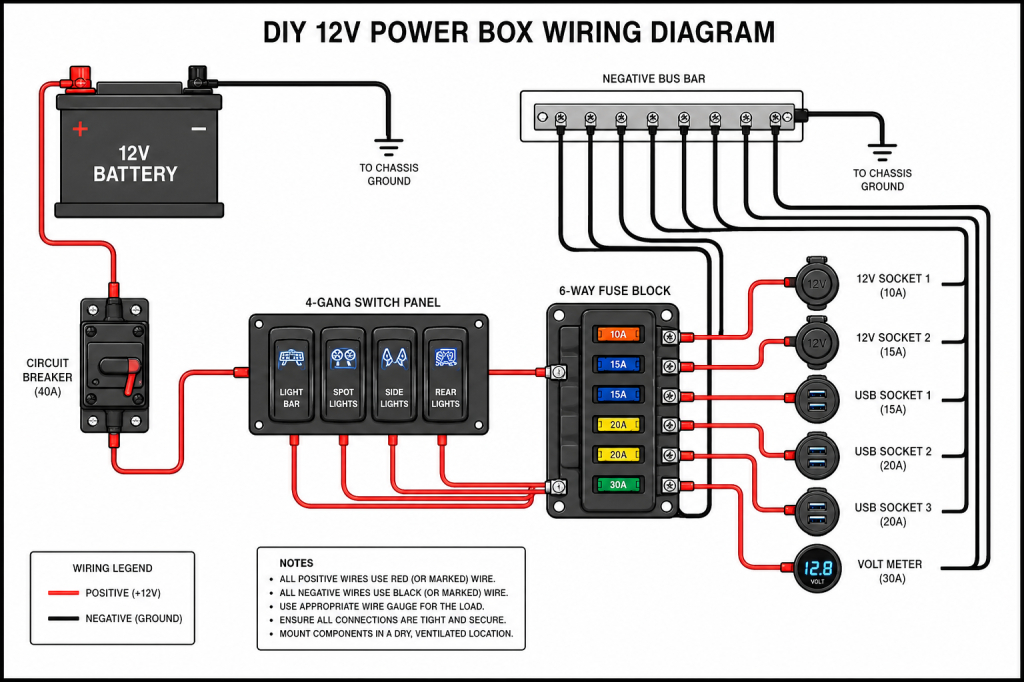DIY 12V Power Box Wiring