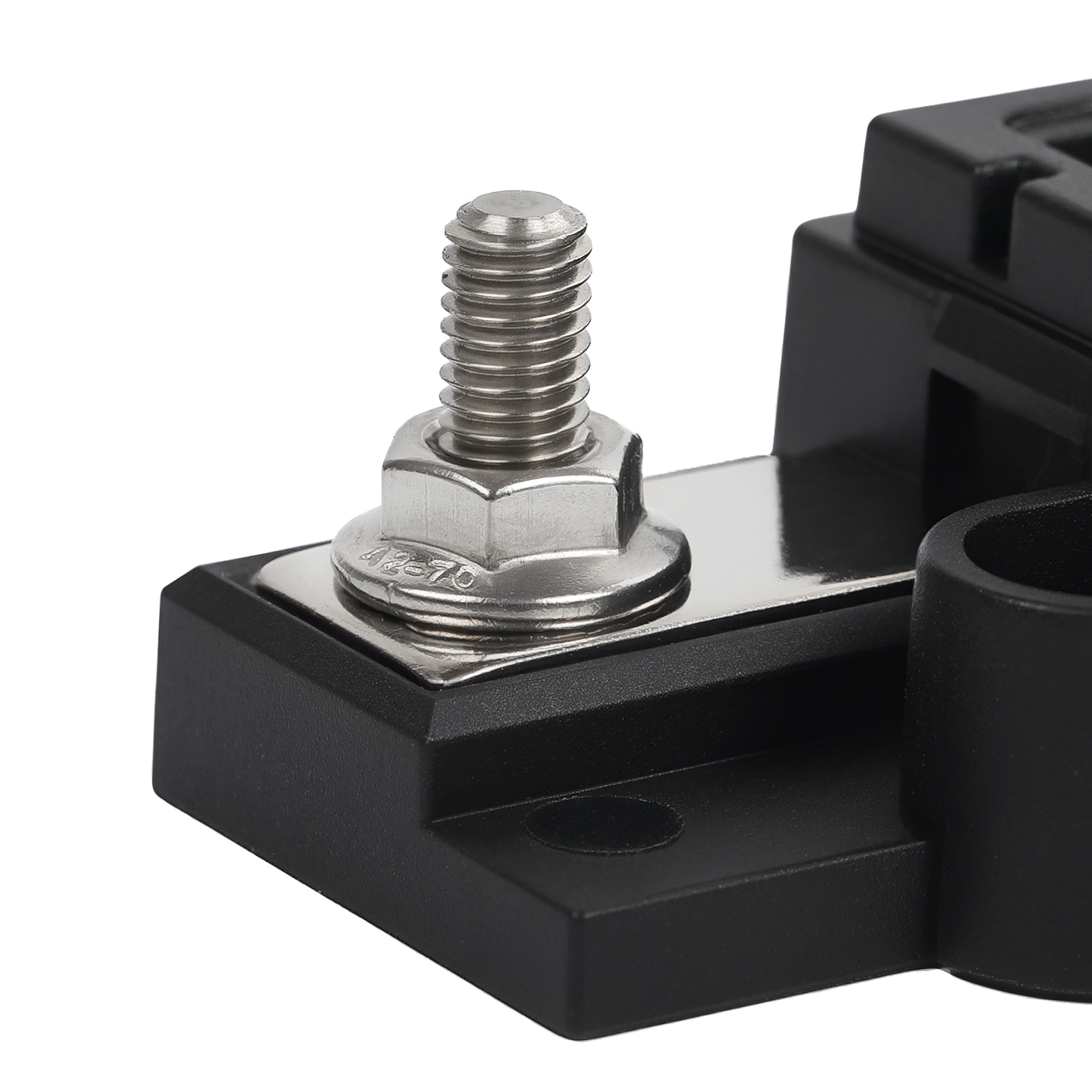 FB-404 12-32V DC 4 Way Blade Fuse Block with Ground Bus & Cover