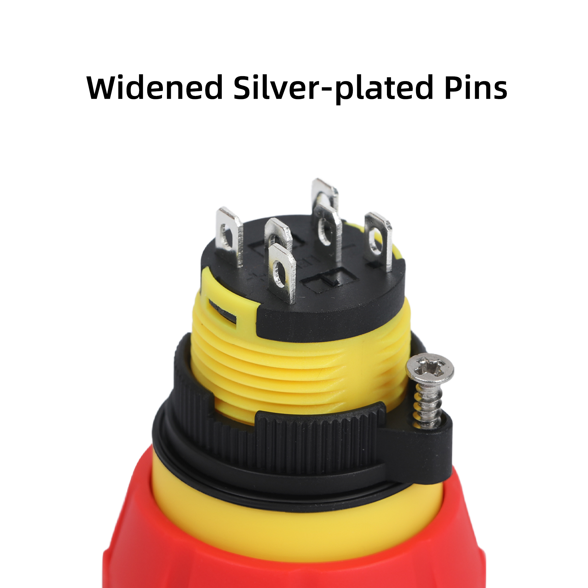 A16-16SHORT-N 16mm Illuminated Emergency Stop Switch | LED Luminous 5A E-Stop Button