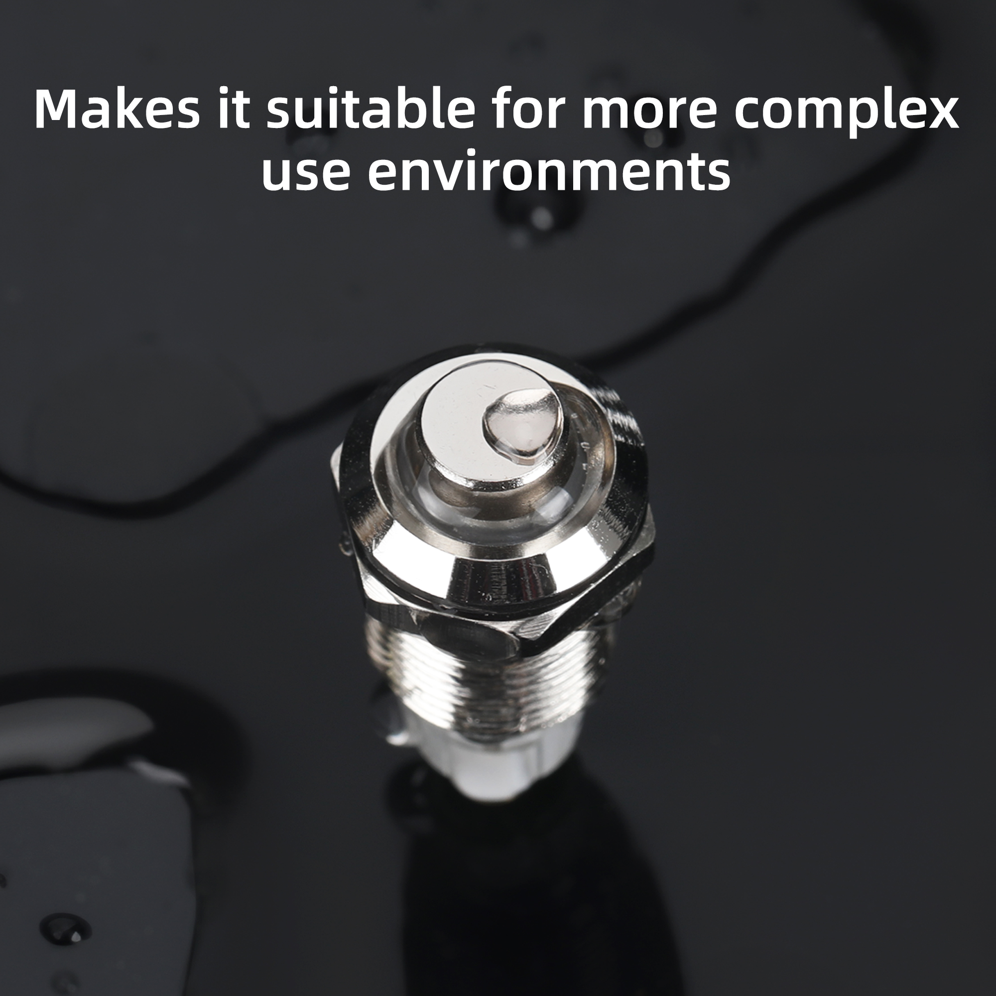 GQ-10H-10 Series 10mm Waterproof Metal Push Button Switch | Latching & Momentary Custom Options